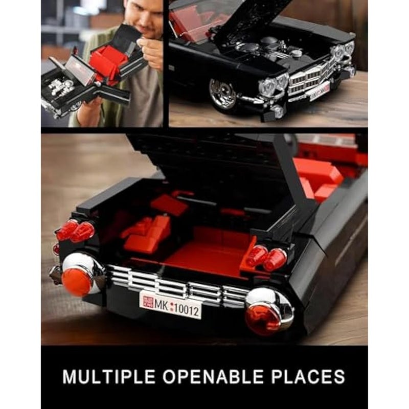 Mould King 10012 Technik Eldorado Car Model, Creativity Technology Sports Car Convertible Car Model Car Kit, Designer Firas Munir Abu-Jaber Exhibition Piece for Collectors (1245 Pieces) - Image 4